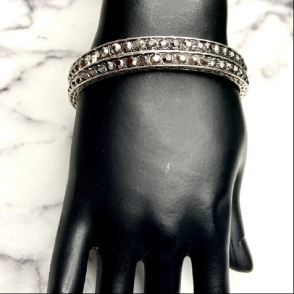 Two Bangle Set, Marcasite Look - Picture 2 of 6